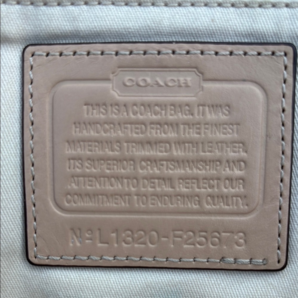 Coach Tan Signature Pattern Tote - Picture 3 of 8